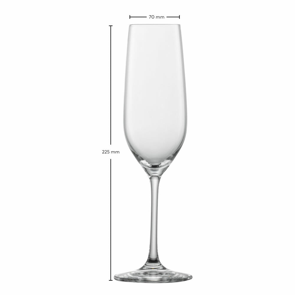 Schott Zwiesel Sektkelch Forte mit Moussierpunkt 4er Set, Kristallglas, Transparent, 227 ml, 123616