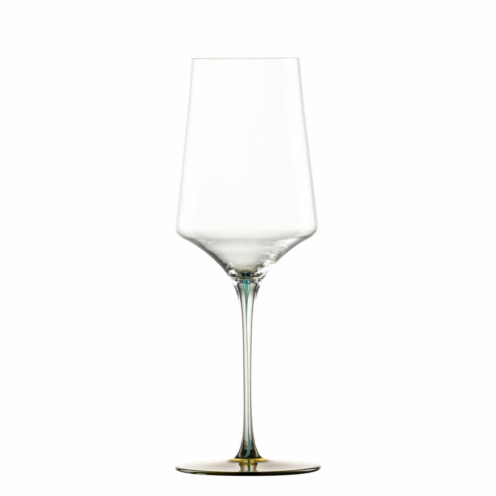 Zwiesel Glas Handmade white wine glass Ink, crystal glass, ochre green, 407 ml, 123421