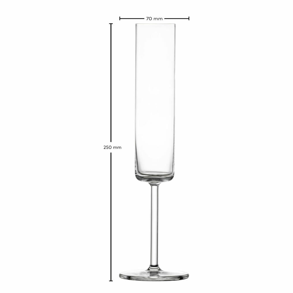 Schott Zwiesel Sektglas Modo 4er Set mit Moussierpunkt, Kristallglas, Transparent, 163 ml, 119901