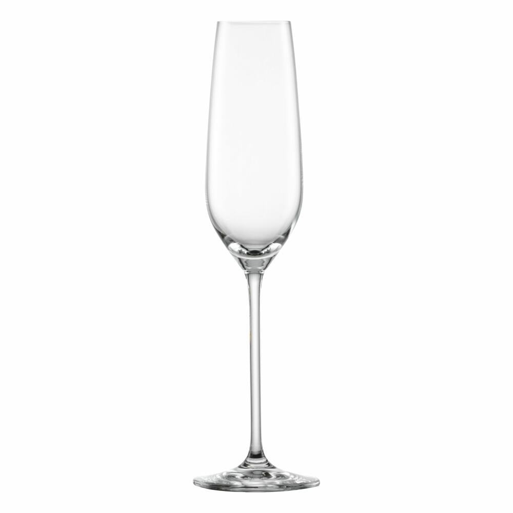 Schott Zwiesel Sektglas Fortissimo 4er Set mit Moussierpunkt, Kristallglas, Transparent, 240 ml, 123686