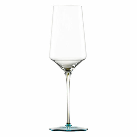 Zwiesel Glas Handmade Sparkling Wine Glass Ink with Effervescence Point, Crystal Glass, Emerald Green, 400 ml, 123411