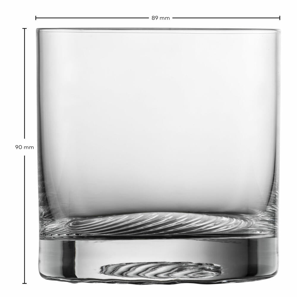 Zwiesel Glass Whiskey Glass Large Echo Set of 4, Crystal Glass, Transparent, 399 ml, 123377