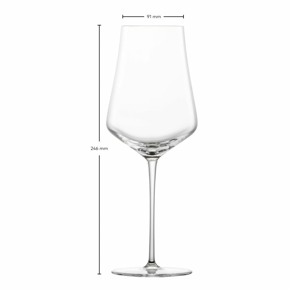 Zwiesel Glas Hybrid Allround Wine Glass Duo Set of 2 with Effervescence Point, Crystal Glass, Transparent, 548 ml, 123472