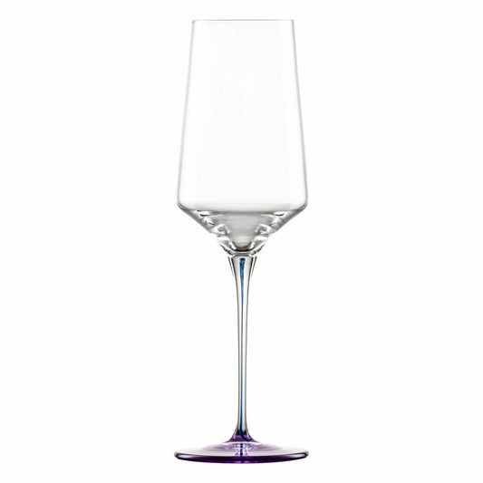 Zwiesel Glas Handmade Sparkling Wine Glass Ink with Effervescence Point, Crystal Glass, Violet, 400 ml, 123414