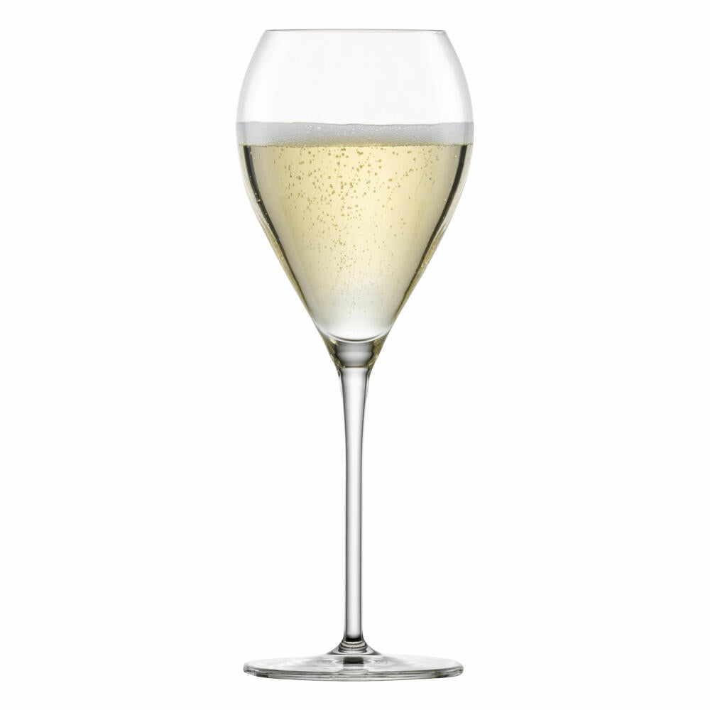 Schott Zwiesel Iseo champagne glass set of 4 with effervescence point, crystal glass, transparent, 383 ml, 123622