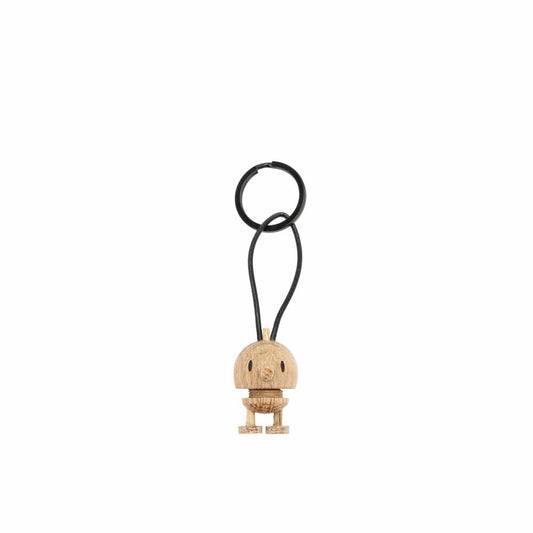 Hoptimist Keyring Bumble Raw Oak, Oak Wood, Brown, 6 cm, 30616