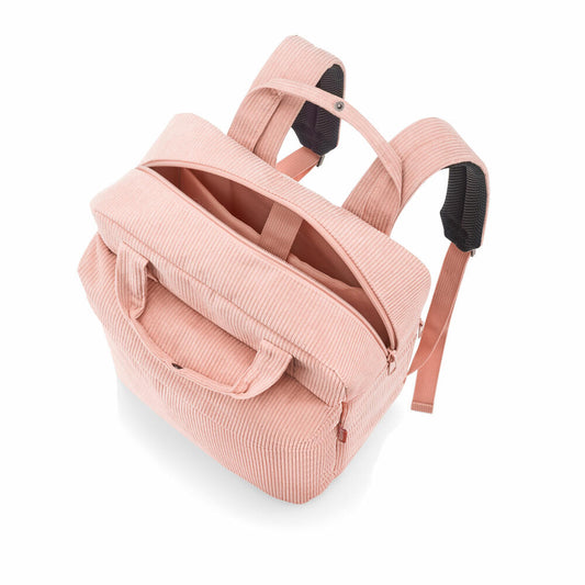 reisenthel allday backpack M, Reisetasche, Rucksack, Recycling-PET, Cord Blush, 15 L, EJ3099