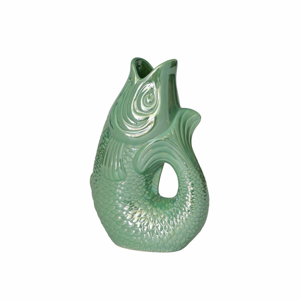 Gift Company Vase Monsieur Carafon S, decorative vase in fish shape, stoneware, Rainbow Mint, 25.2 cm, 1087403092