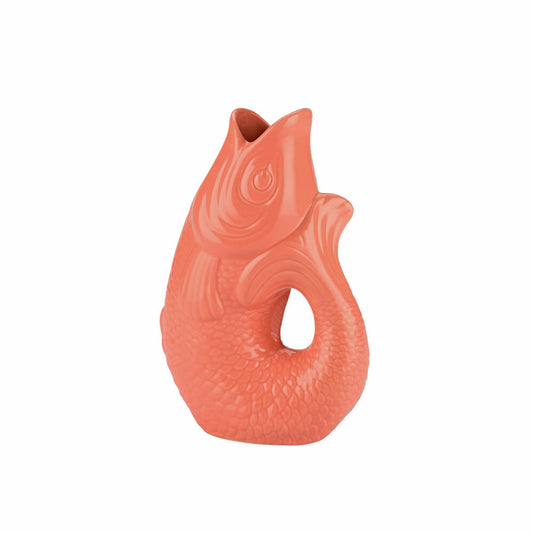 Gift Company Vase Monsieur Carafon S, decorative vase in fish shape, stoneware, salmon, 25.2 cm, 1087403094