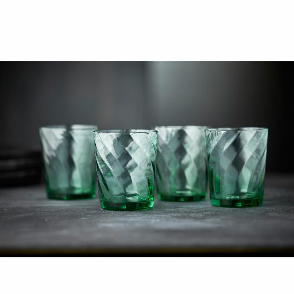 Lyngby Glas Water Glass Vienna Set of 4, Mug, Glass, Green, 300 ml, 30187