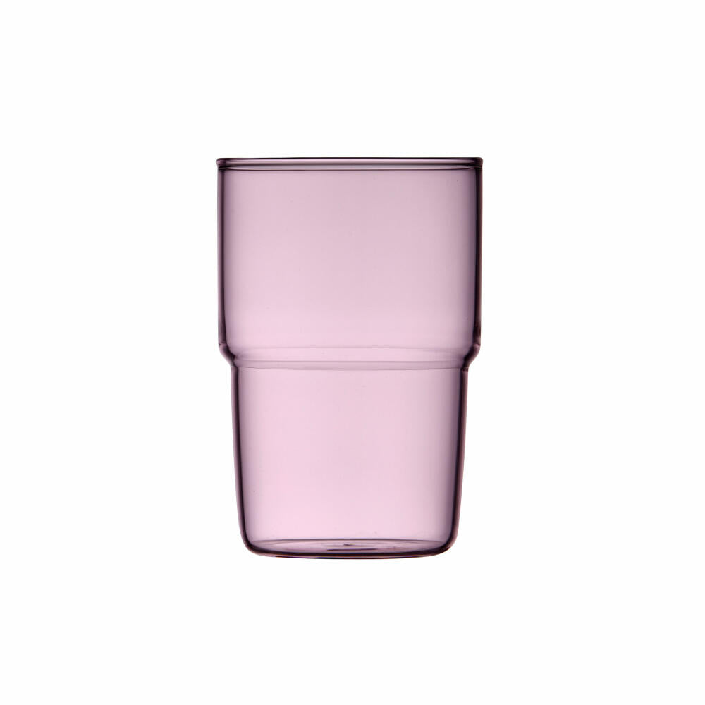 Lyngby Glas drinking glass Torino set of 2, mug, glass, pink, 400 ml, 30199