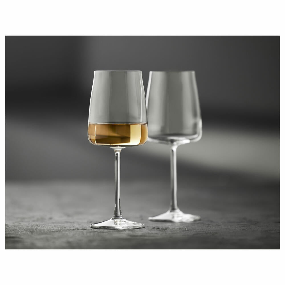 Lyngby Glas White Wine Glass Zero Set of 4, Wine Glasses, Crystal Glass, Clear, 430 ml, 12266