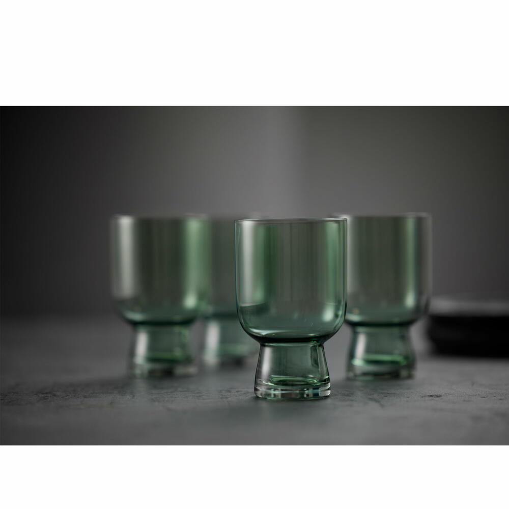 Lyngby Glas water glass Sorrento set of 4, mug, glass, green, 300 ml, 32746