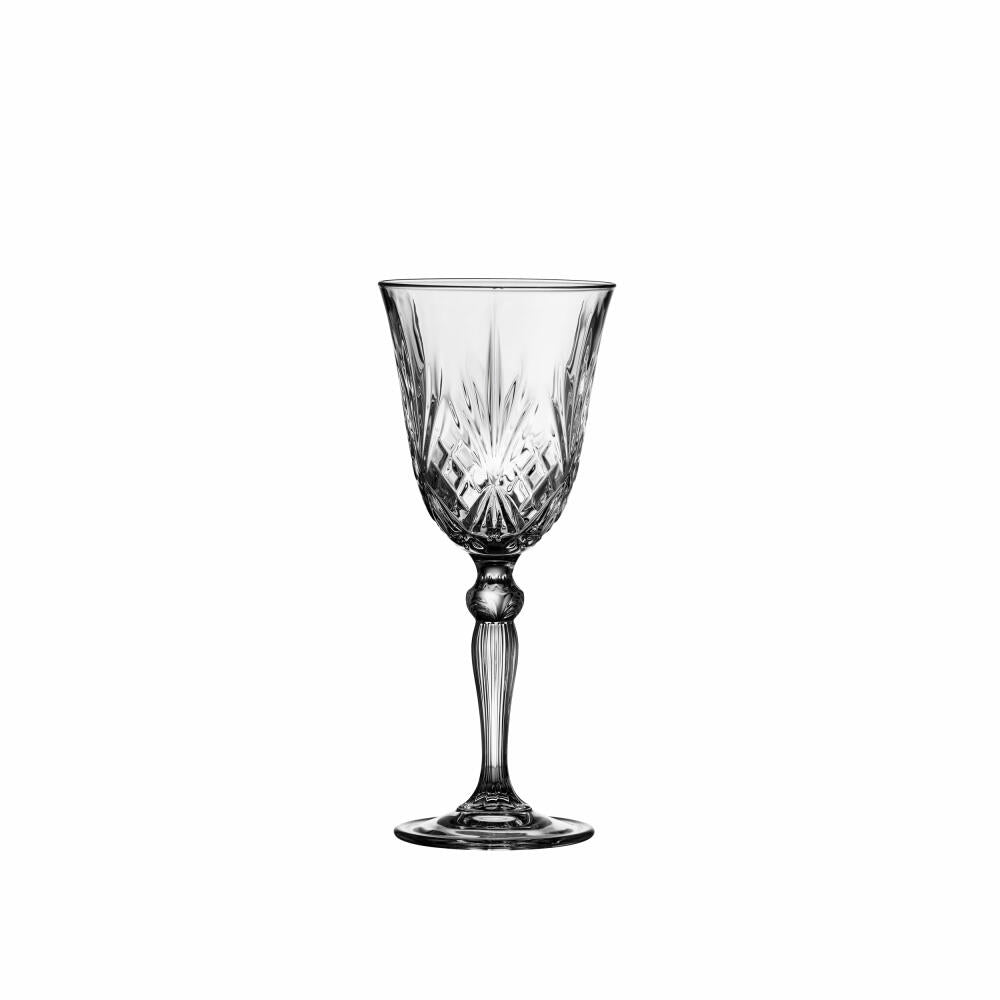 Lyngby Glas white wine glass Melodia set of 4, crystal glass, clear, 210 ml, 916099