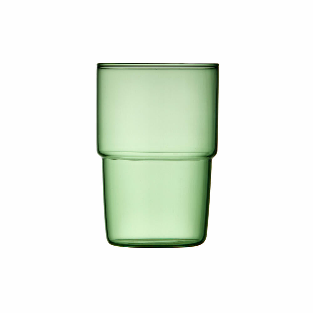 Lyngby Glas drinking glass Torino set of 2, mug, glass, green, 400 ml, 30198