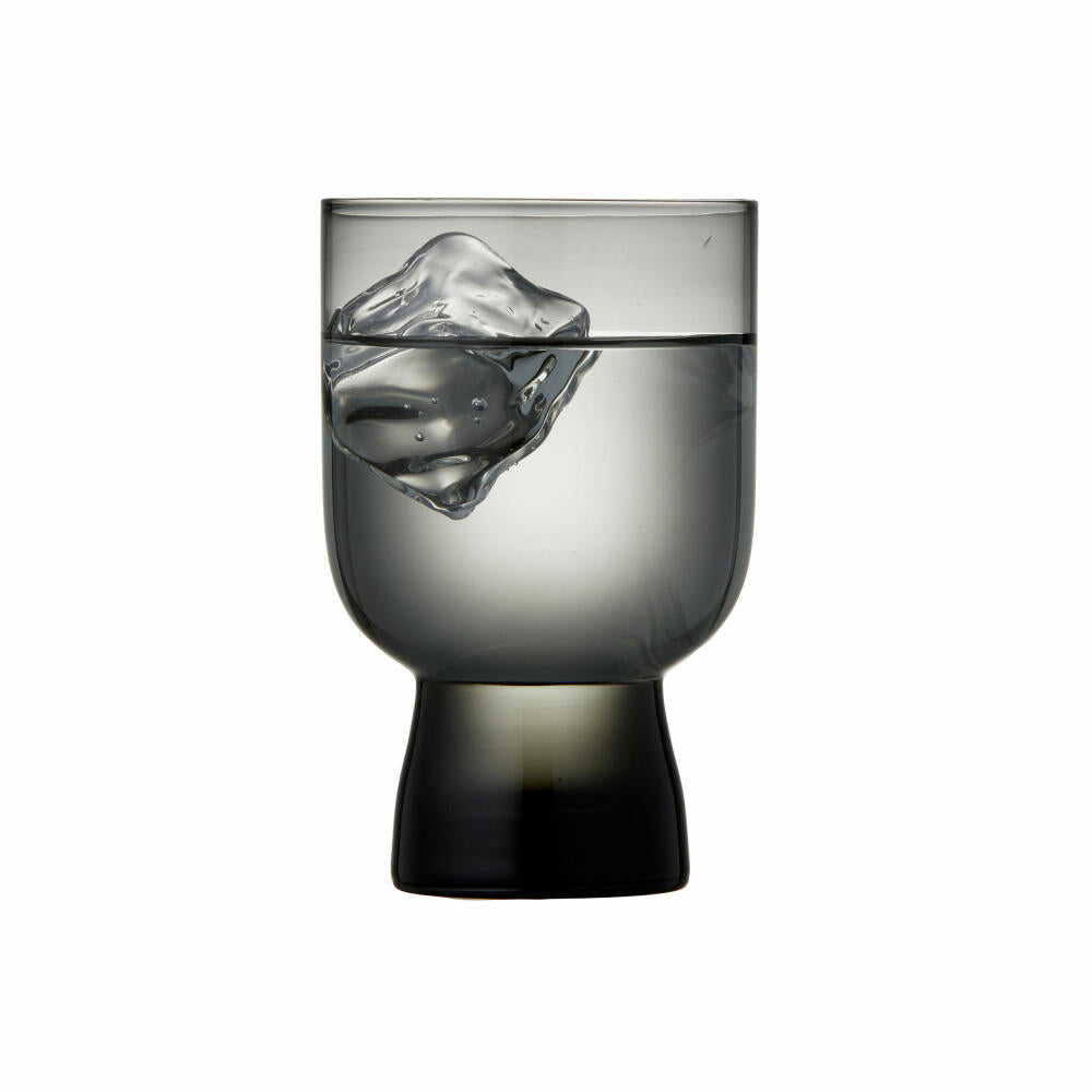 Lyngby Glas Water Glass Sorrento Smoke Set of 4, Mug, Glass, Grey, 300 ml, 32749