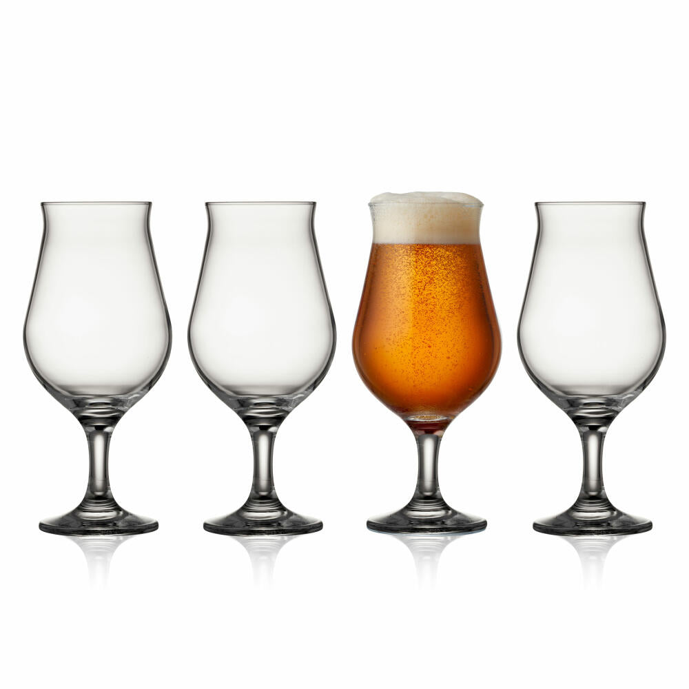 Lyngby Glass Beer Glass Juvel Set of 4, Lime Soda Glass, Transparent, 405 ml, 34410