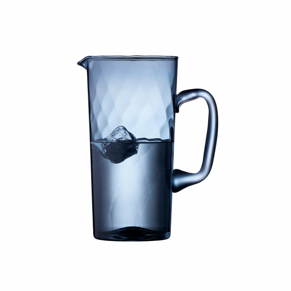 Lyngby Glas Kanne Vienna, Water Jug, Pitcher, Glass, Blue, 1.9 L, 31724