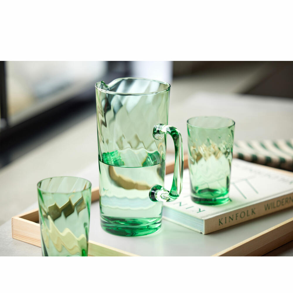 Lyngby Glas Kanne Vienna, Water Jug, Pitcher, Glass, Green, 1.9 L, 31725