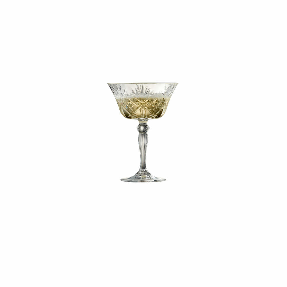 Lyngby Glas Champagne Bowl Melodia Set of 4, Crystal Glass, Transparent, 260 ml, 33655