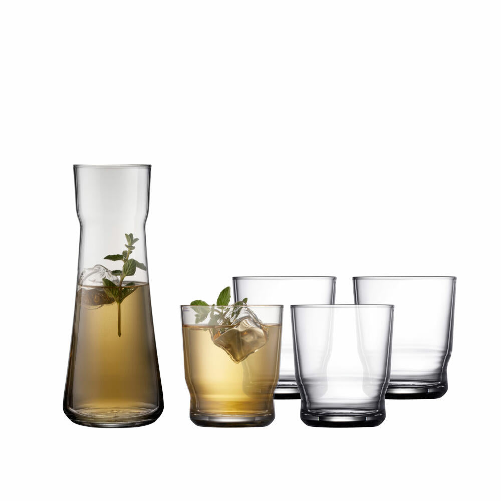 Lyngby glass carafe set Lisbon 5-piece, lime-soda glass, transparent, 15767