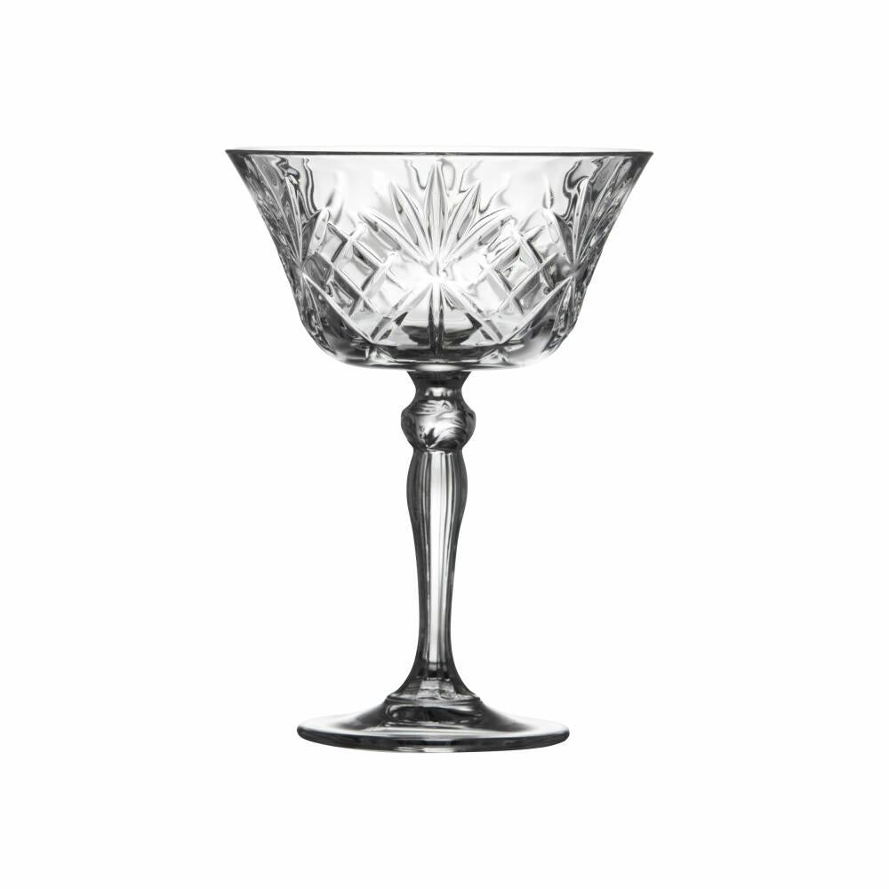 Lyngby Glas Champagne Bowl Melodia Set of 4, Crystal Glass, Transparent, 260 ml, 33655