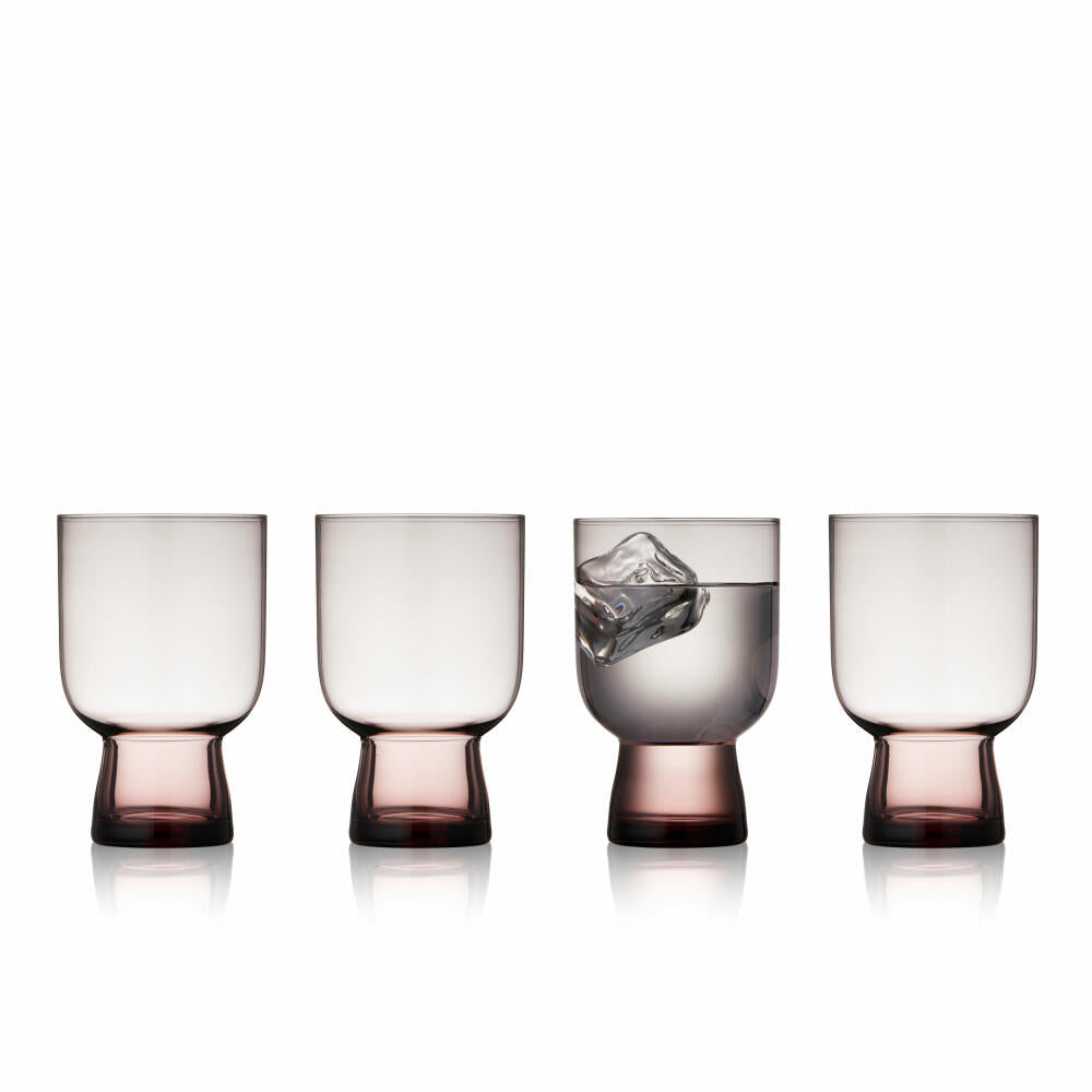 Lyngby Glas water glass Sorrento set of 4, mug, glass, pink, 300 ml, 32747