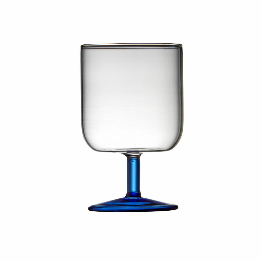 Lyngby Glas wine glass Torino set of 2, stemmed glasses, glass, clear, blue, 300 ml, 30203