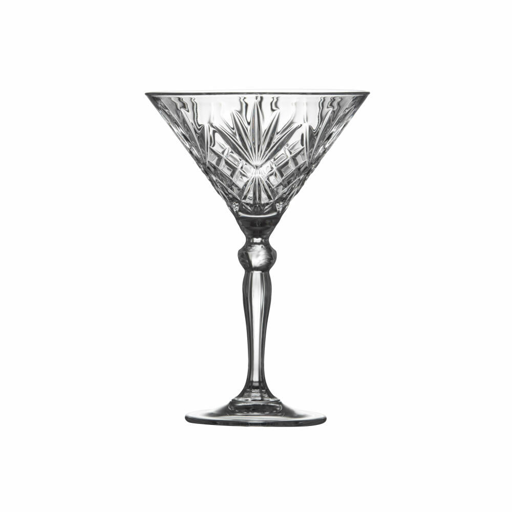 Lyngby Glass Cocktail Glass Melodia Set of 4, Crystal Glass, Transparent, 210 ml, 33657