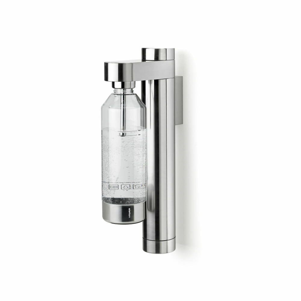 Stelton Brus water carbonator with wall bracket, stainless steel, plastic, Steel, 2102