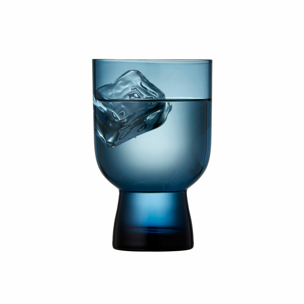 Lyngby Glas water glass Sorrento set of 4, mug, glass, blue, 300 ml, 32745