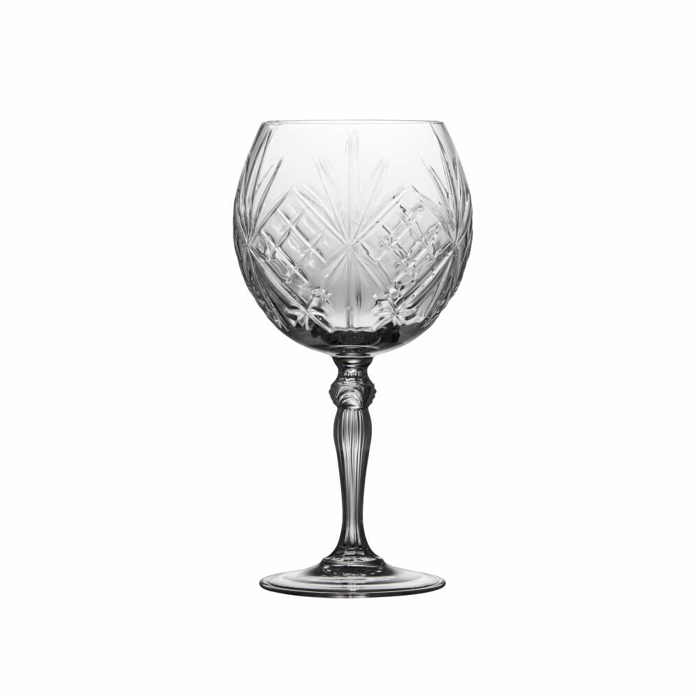 Lyngby Glass Gin &amp; Tonic Glass Melodia Set of 4, Crystal Glass, Transparent, 650 ml, 33654