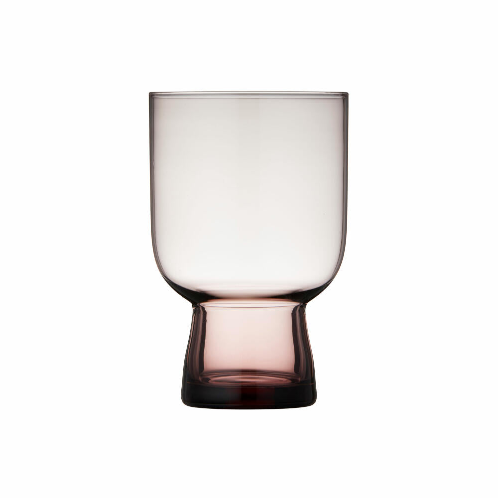 Lyngby Glas water glass Sorrento set of 4, mug, glass, pink, 300 ml, 32747