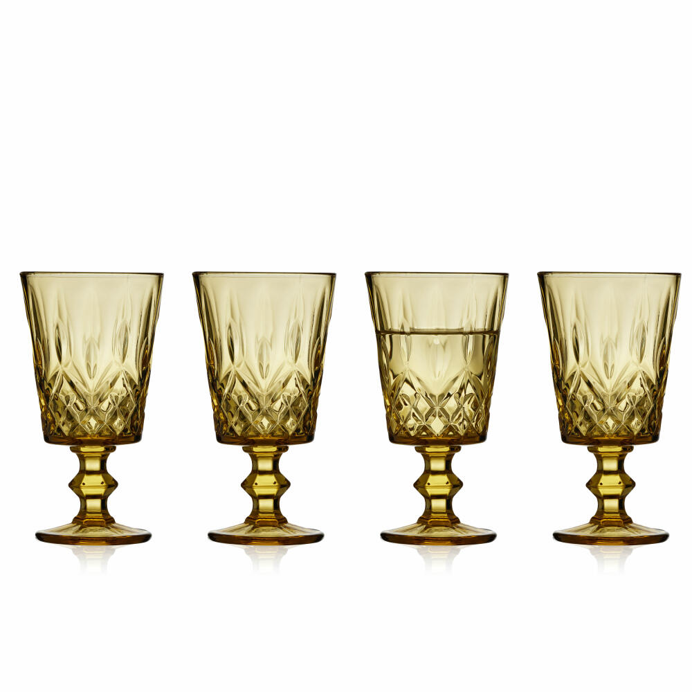 Lyngby Glas wine glass Sorrento Amber set of 4, goblet glasses, glass, brown, 290 ml, 32366