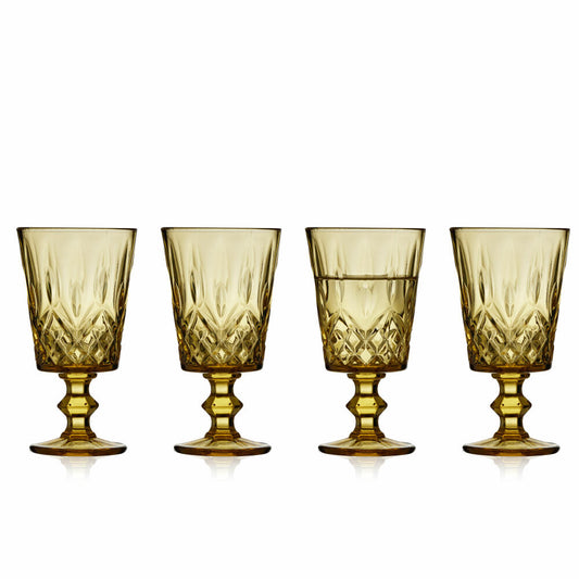 Lyngby Glas Weinglas Sorrento Amber 4er Set, Kelchgläser, Glas, Braun, 290 ml, 32366