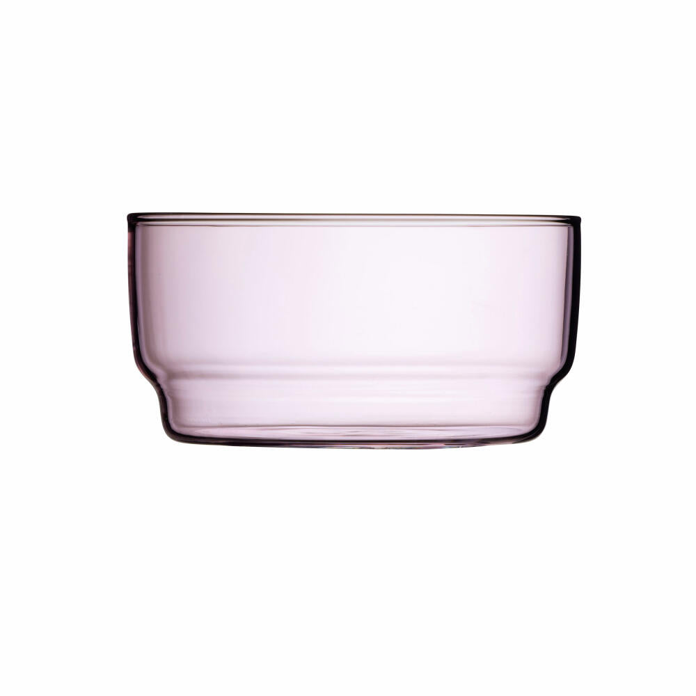 Lyngby Glas Bowl Torino Set of 2, Bowls, Glass, Pink, 12 cm, 32369