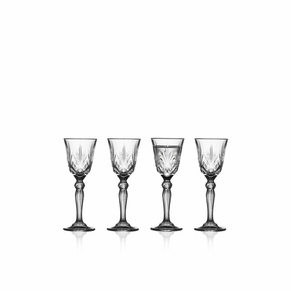 Lyngby Glass Shot Glass Melodia Set of 4, Crystal Glass, Transparent, 50 ml, 31133