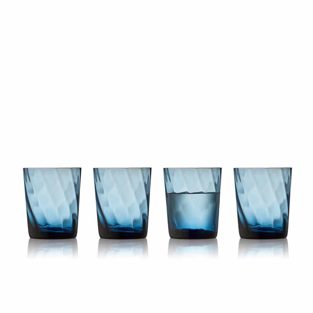 Lyngby Glas Water Glass Vienna Set of 4, Mug, Glass, Blue, 300 ml, 30188