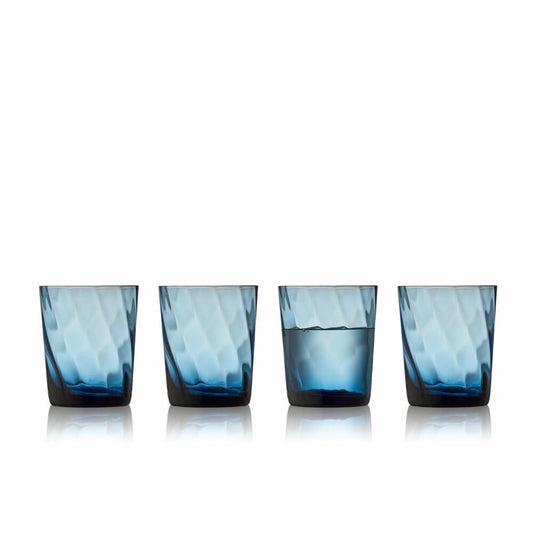 Lyngby Glas Wasserglas Vienna 4er Set, Becher, Glas, Blau, 300 ml, 30188