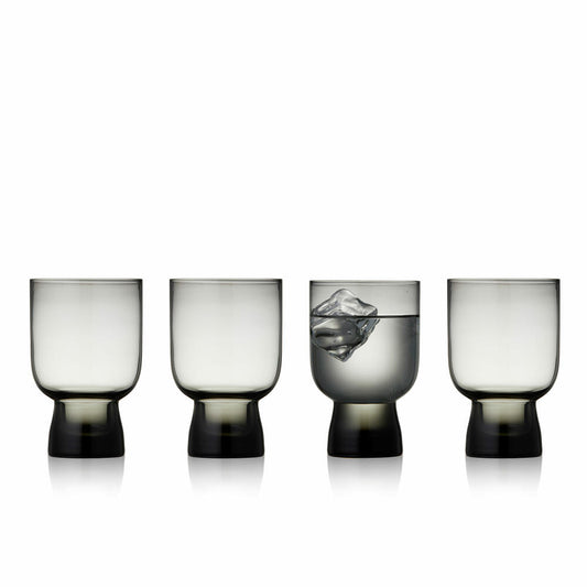 Lyngby Glas Wasserglas Sorrento Smoke 4er Set, Becher, Glas, Grau, 300 ml, 32749