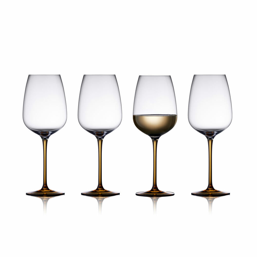 Lyngby Glas wine glass Vienna Amber set of 4, stemmed glasses, glass, brown, 530 ml, 31728