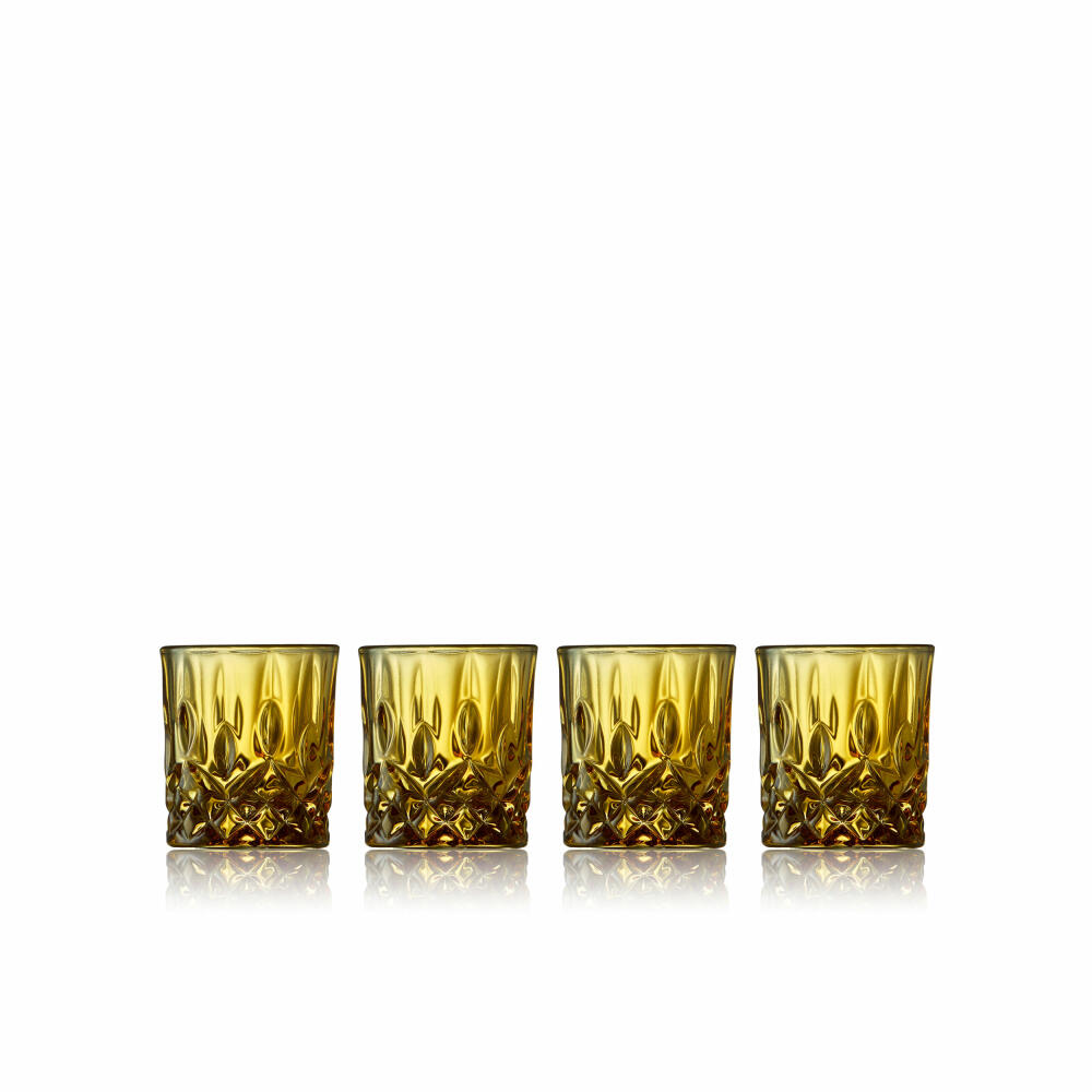 Lyngby Glas Measuring Glass Sorrento Amber Set of 4, Measuring Cup, Glass, Brown, 40 ml, 32013