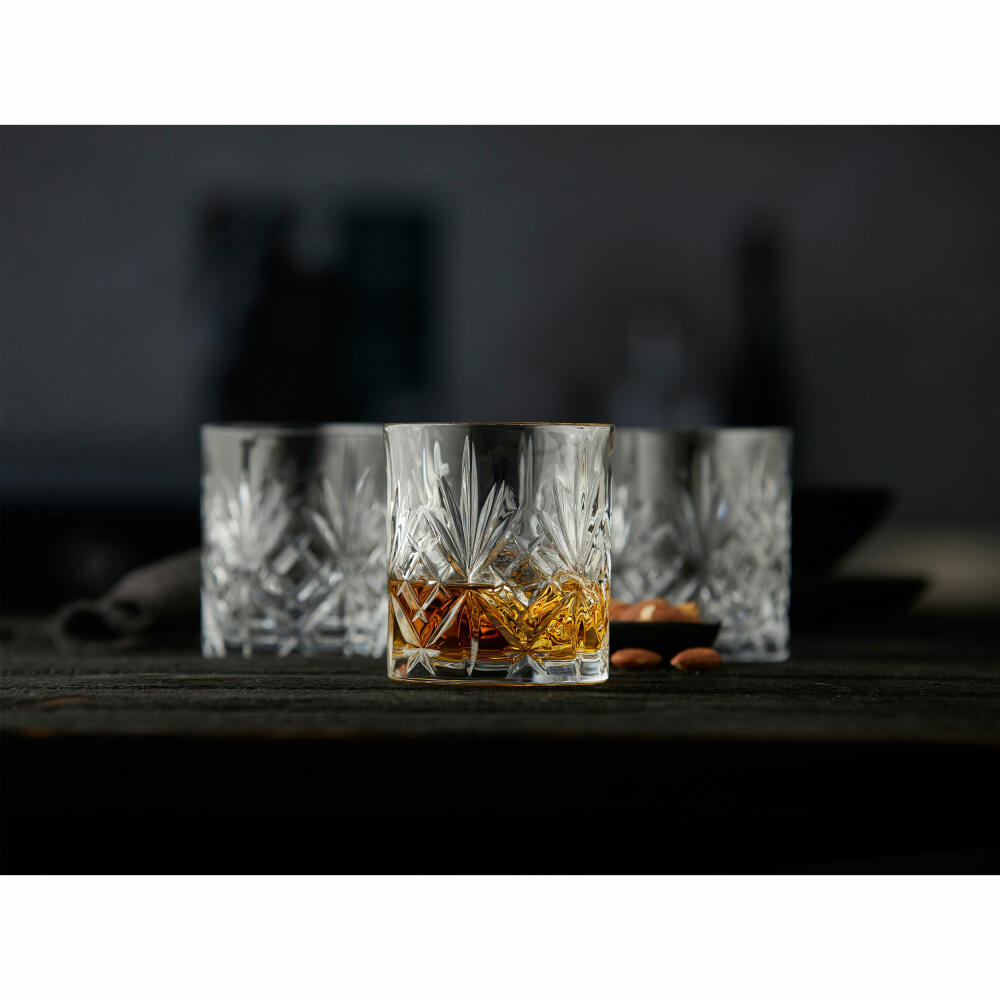 Lyngby Glass Whiskey Glass Melodia Set of 6 Tumblers, Crystal Glass, Clear, 310 ml, 916107