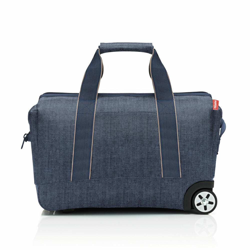 reisenthel allrounder trolley, Reisetasche, Rollkoffer, Koffer, Dokotortasche, Polyestergewebe, Herringbone Dark Blue, 30 L, MP4113