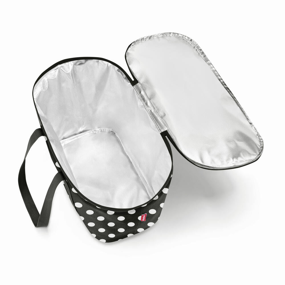 reisenthel coolerbag, Kühltasche, Isolierte Tasche, Thermotasche, Dots White, 20 L, UH7073