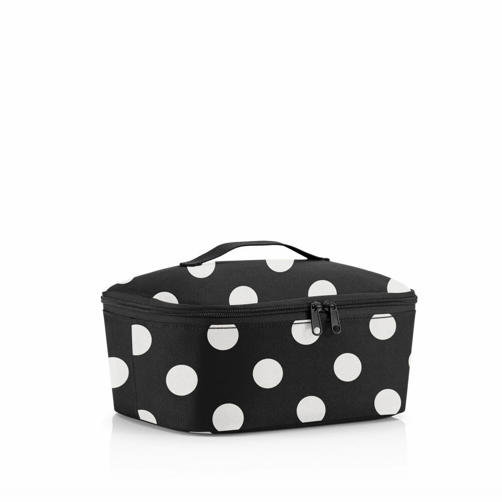 reisenthel coolerbag M pocket, cooler bag, insulated bag, thermal bag, Dots White, 4.5 L, LF7073