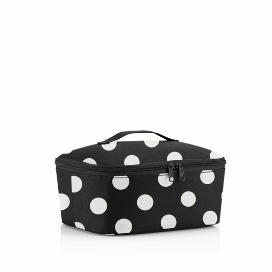 reisenthel coolerbag M pocket, Kühltasche, Isolierte Tasche, Thermotasche, Dots White, 4.5 L, LF7073