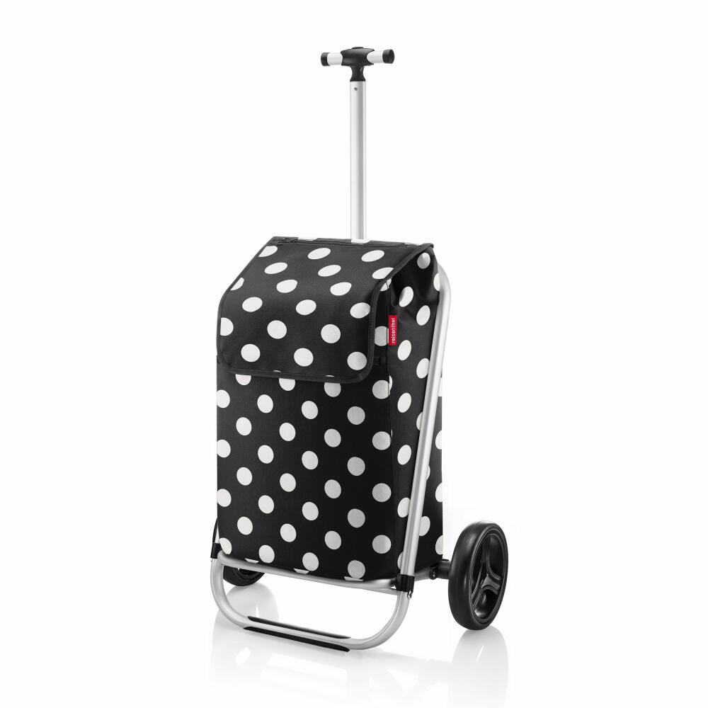 reisenthel shopping trolley, Einkaufstrolley, Einkaufstasche, Dots White, 45 L, MH7073