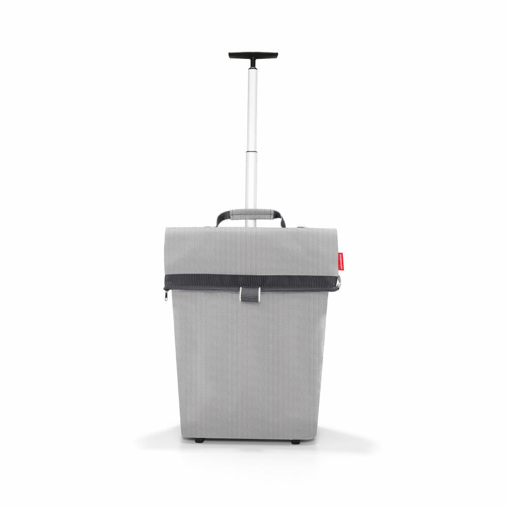 reisenthel trolley M, Einkaufstrolley, Einkaufsroller, Trolley, Einkauftasche, Herringbone Grey, 43 L, , NT7074