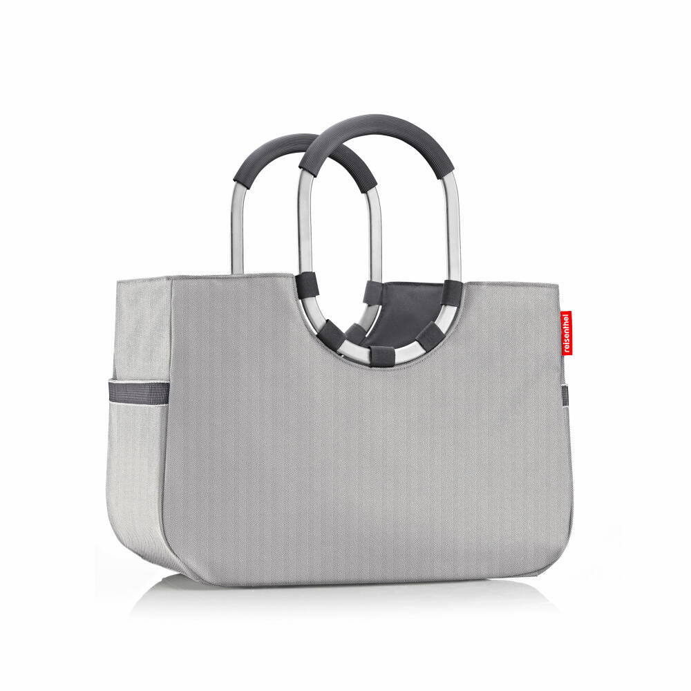 reisenthel loopshopper L, Einkaufstasche, Tragetasche, Tasche, Herringbone Grey, 25 L, OR7074